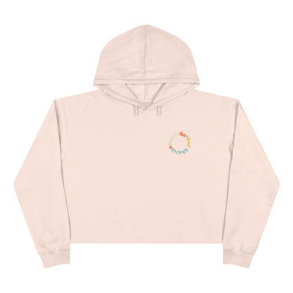 Peace and Love Crop Hoodie