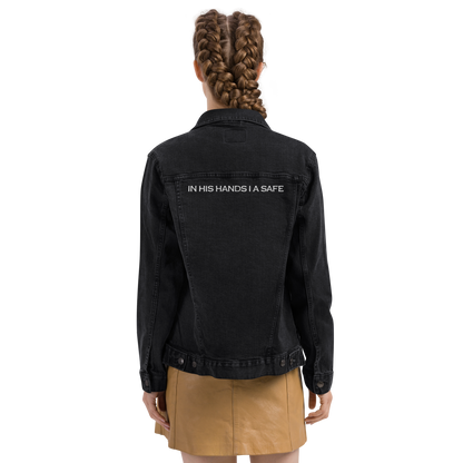 In His Hands Black Denim Jacket