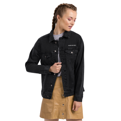 In His Hands Black Denim Jacket