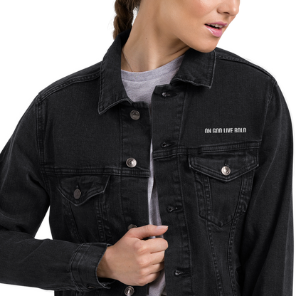 In His Hands Black Denim Jacket